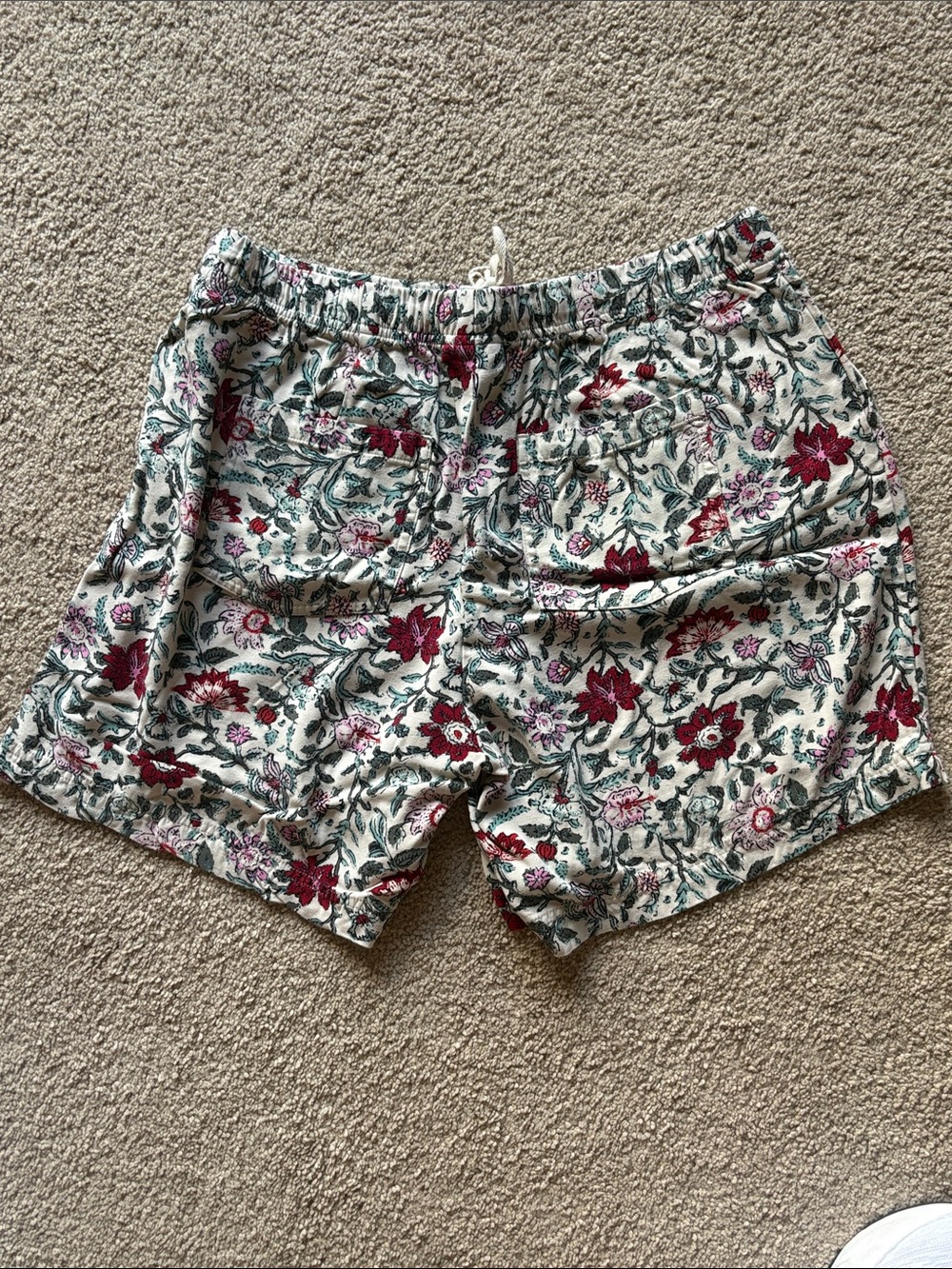 Hill Floral Print Drawstring Women's Shorts size M - Picture 3 of 4